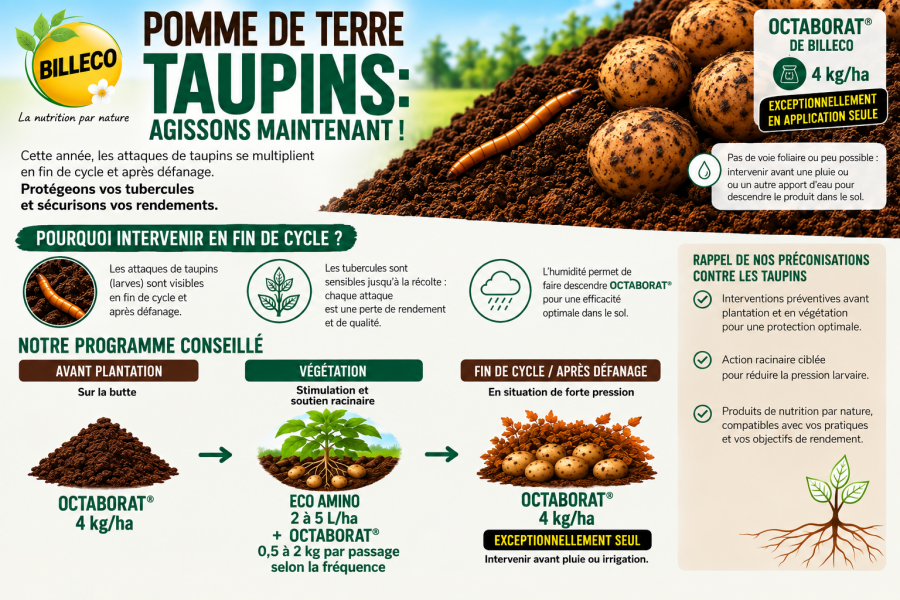 Taupins  et pomme de terre