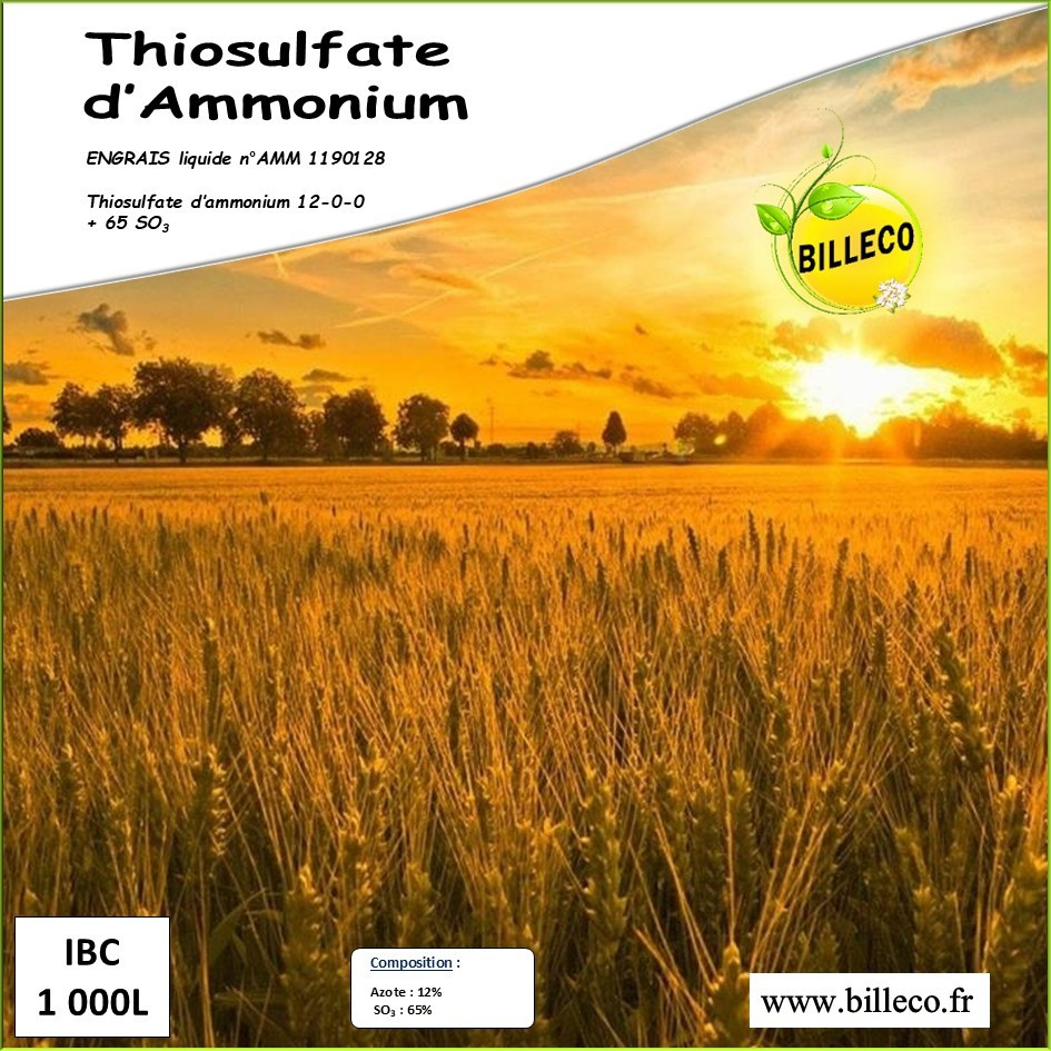 THIOSULFATE - Engrais liquide n°AMM 1190128 / Thiosulfate d'Ammonium 12-0-0 +65 SO3