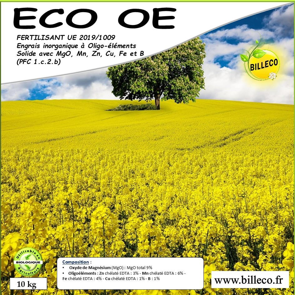 ECO OE - Ferttilisant UE 2019:1009 / Engrais inorganique composé d'Oligoéléments solide avec MgP, Mn, Zn, Cu, Fe et B
