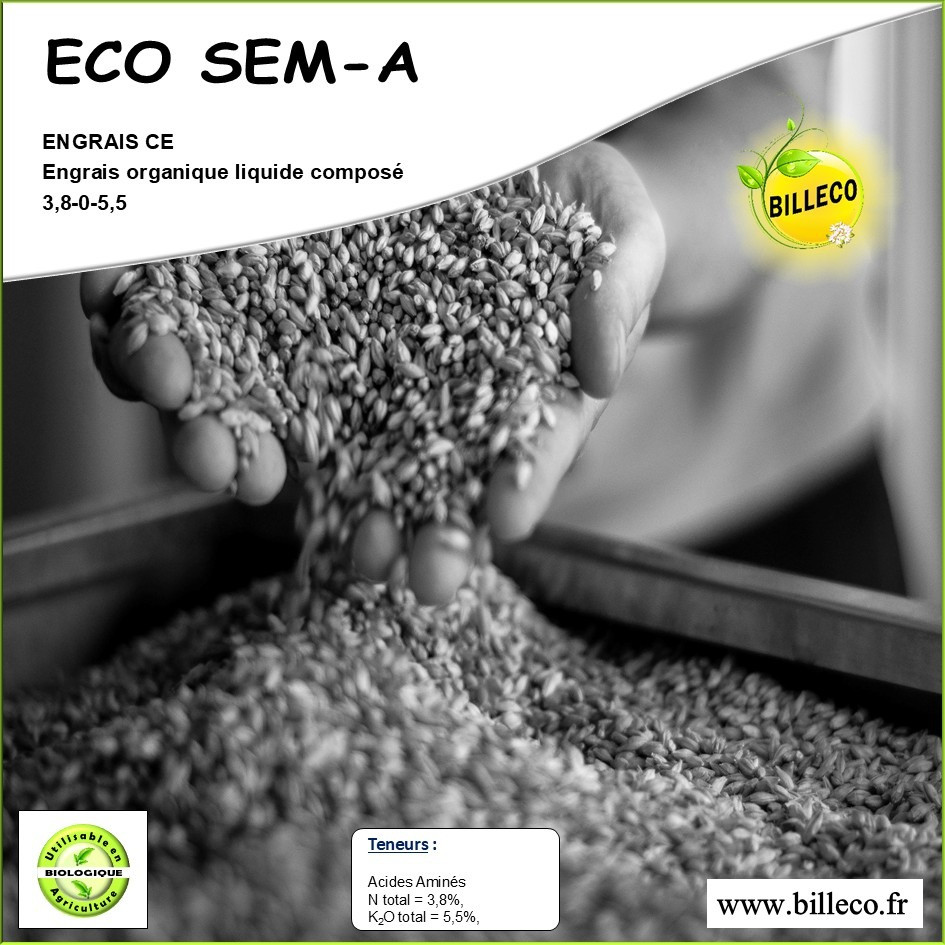 ECO SEM-A - Engrais CE / Engrais organique liquide composé 3,8-0-5,5 (PFC 1.A.2)