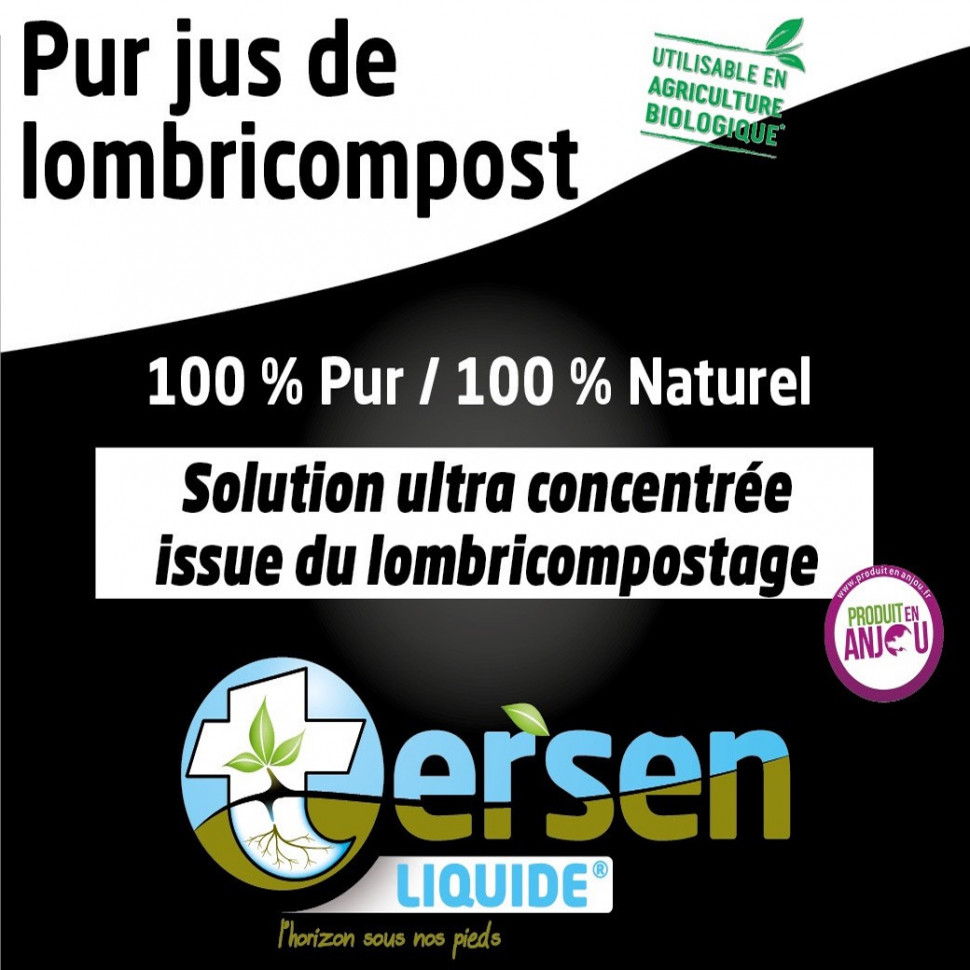 PUR JUS DE LOMBRICOMPOST - Fraction liquide ultra concentrée du Lombricompost