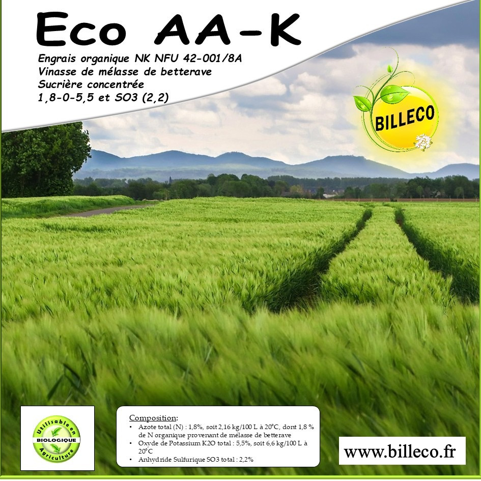ECO AA-K - ENGRAIS ORGANIQUE NK NFU 42-001 /8A 1,8 – 0 - 5,5