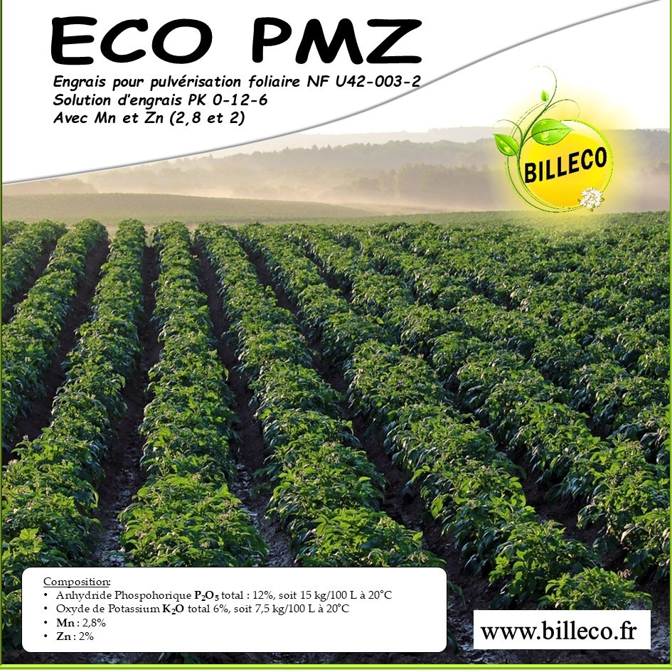 ECO PMZ - Engrais pour pulvérisation foliaire NF U42-003-2