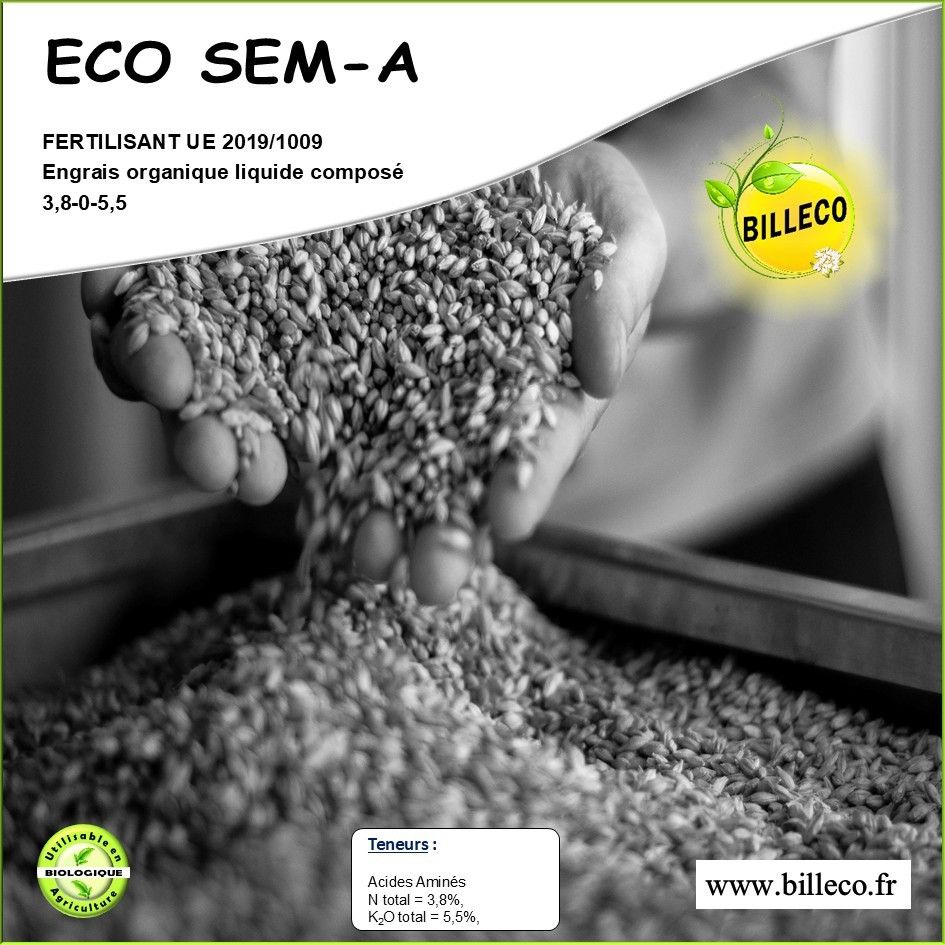 ECO SEM-A - Fertilisant UE / Engrais organique liquide composé 3,8-0-5,5 (PFC 1.A.2)
