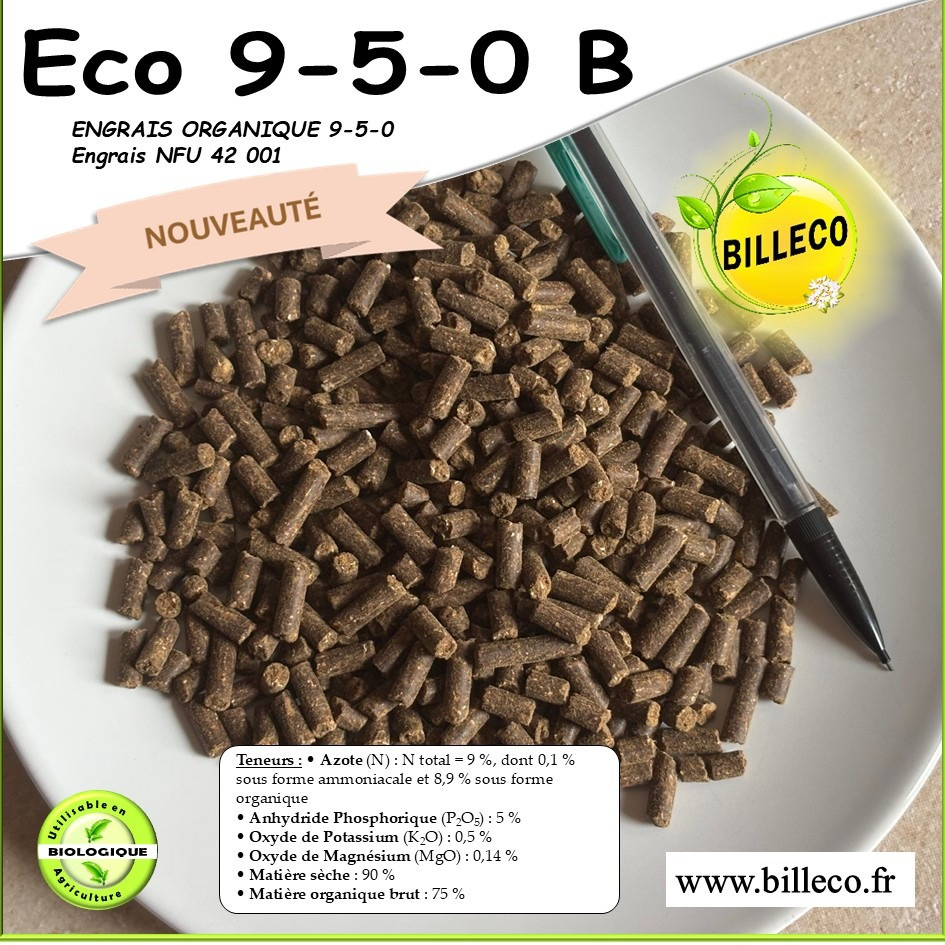 ECO 9-5-0 B - Engrais organique - Engrais NFU 42 001