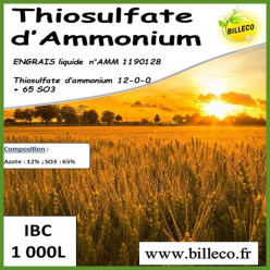 THIOSULFATE - Engrais liquide n°AMM 1190128 / Thiosulfate d&#039;Ammonium 12-0-0 +65 SO3