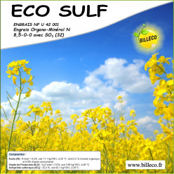 ECO SULF - Engrais NF U42 001 / Engrais organo-minéral N8,5-0-3 avec SO3 (32)