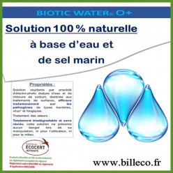 Biotic - Solution oxydante par procédé d&#039;électro-photo dialyse d&#039;eau et de chlorure de sodium