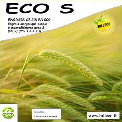 ECO S - Engrais CE 2019/1009 / Engrais inorganique simple à macroéléments avec S (99,9)
