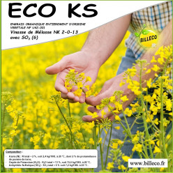 ECO KS - Engrais organique entièrement d&#039;origine végétale NF U42-001 /Vinasse de Mélasse NK2-0-13 avec SO3 (6)