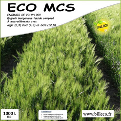 ECO MCS - Engrais CE 2019/1009 / Engrais inorganique liquide composé à macroéléments avec MgO (6,5), CaO (4,2) et SO3 (12,5) (PFC 1.c.1,b.i)